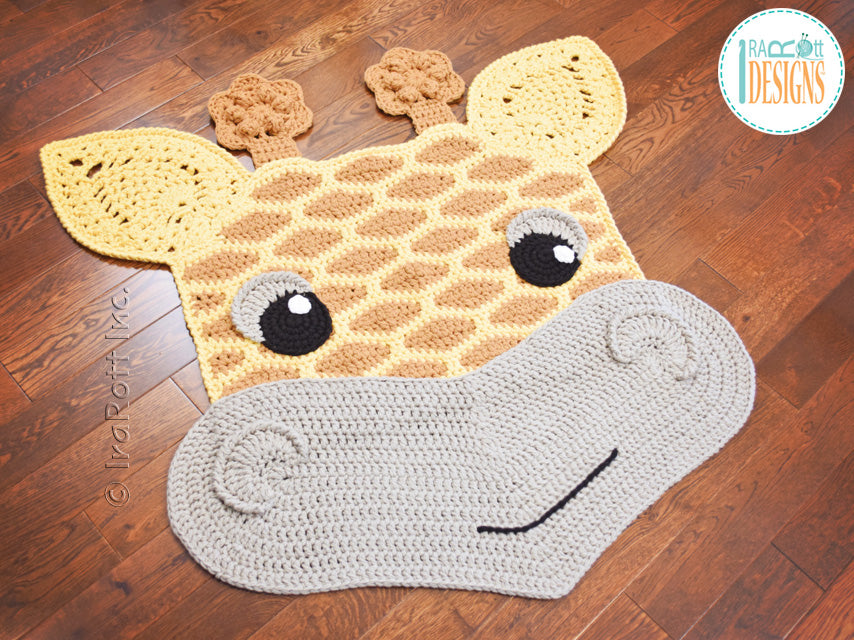 animal crochet rug