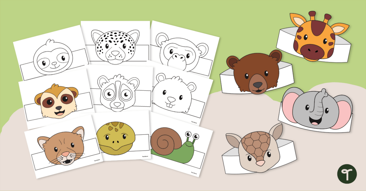 animal paper crown