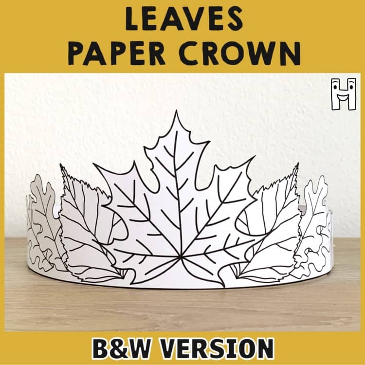 leaf paper crown