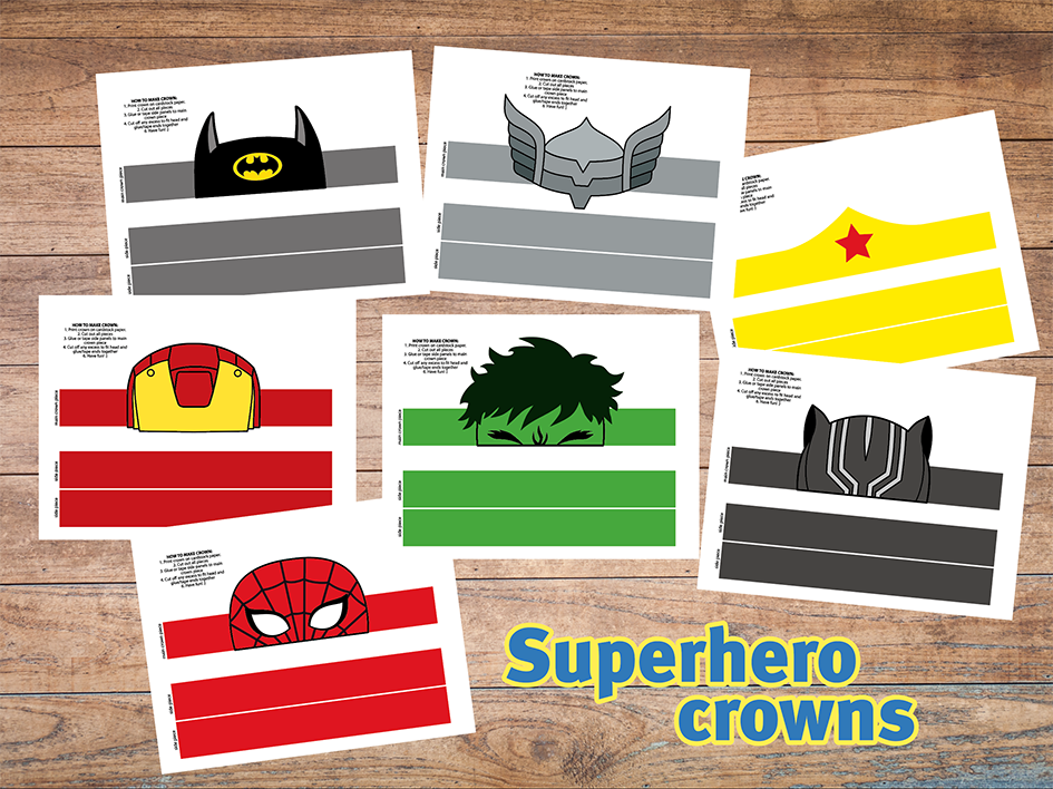 superhero paper crown