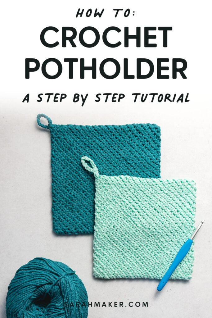 diagonal fold crochet potholder