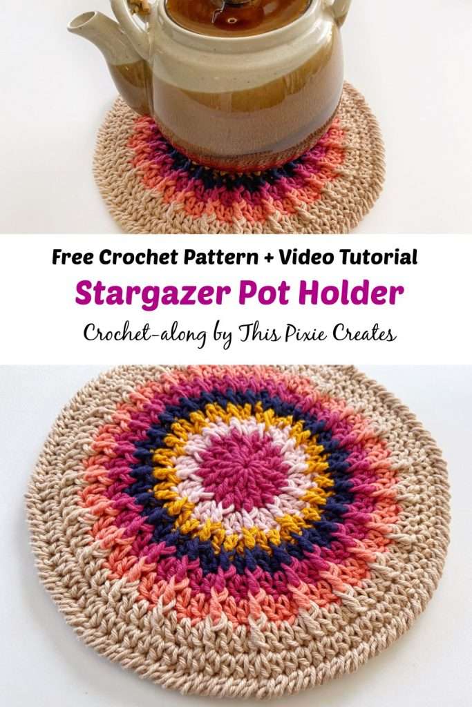 round crochet potholder