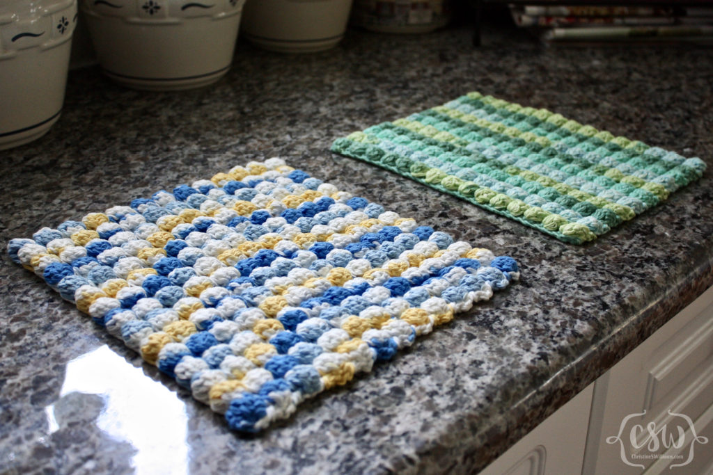 bobble stitch crochet potholder