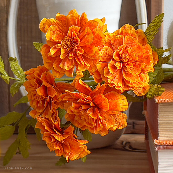 crepe paper marigolds