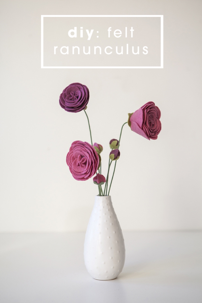 felt ranunculus diy