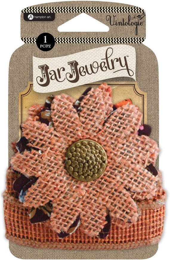 orange burlap flowers