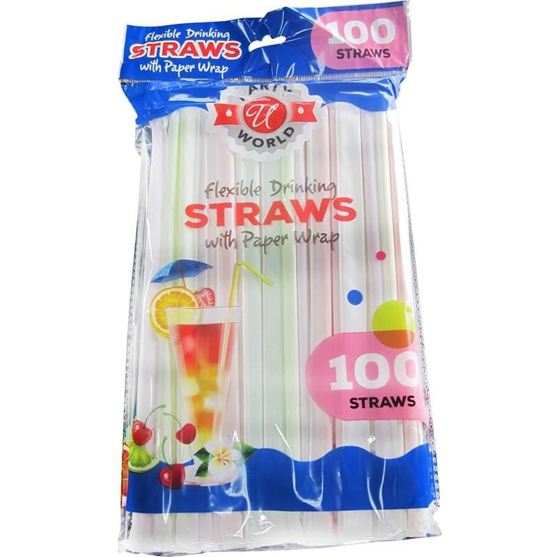 neon paper straws