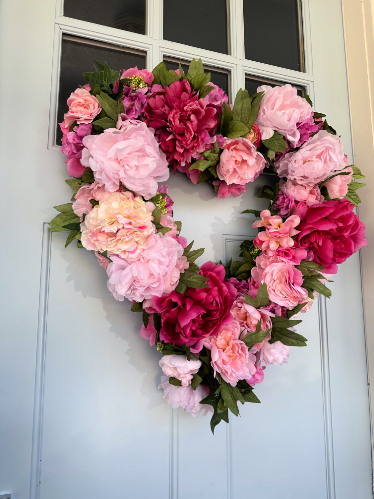 assembling flower wreath