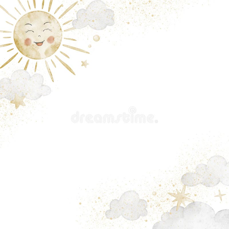 watercolor sky card background