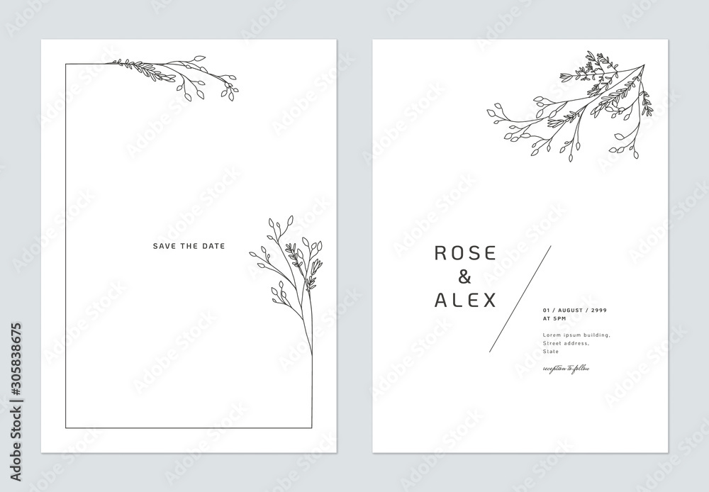 minimalist line art card