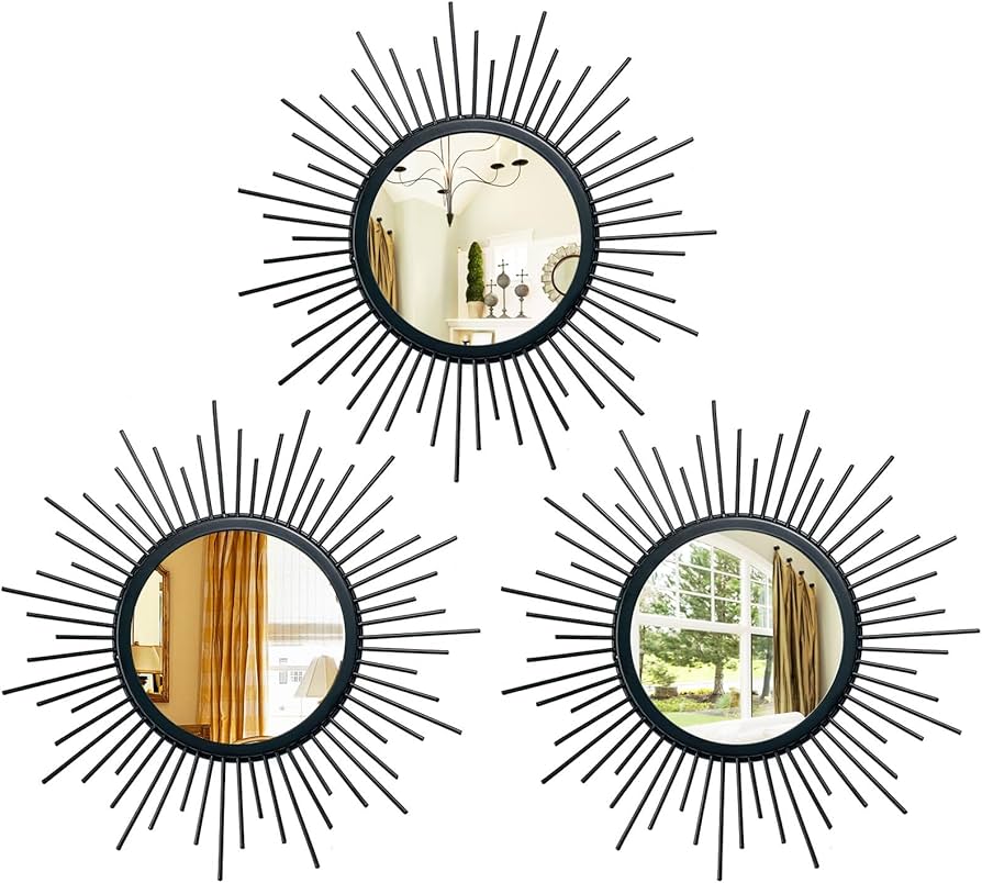 black sunburst mirror