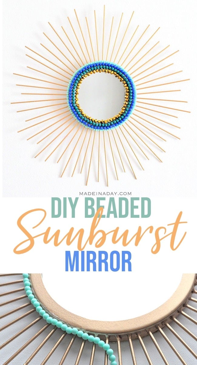 beaded sunburst mirror