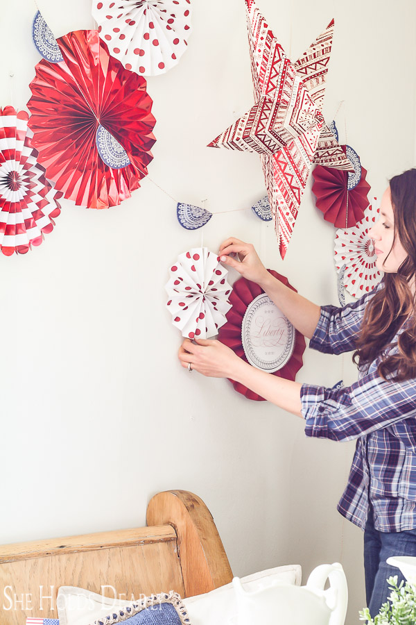 paper fan wall backdrop