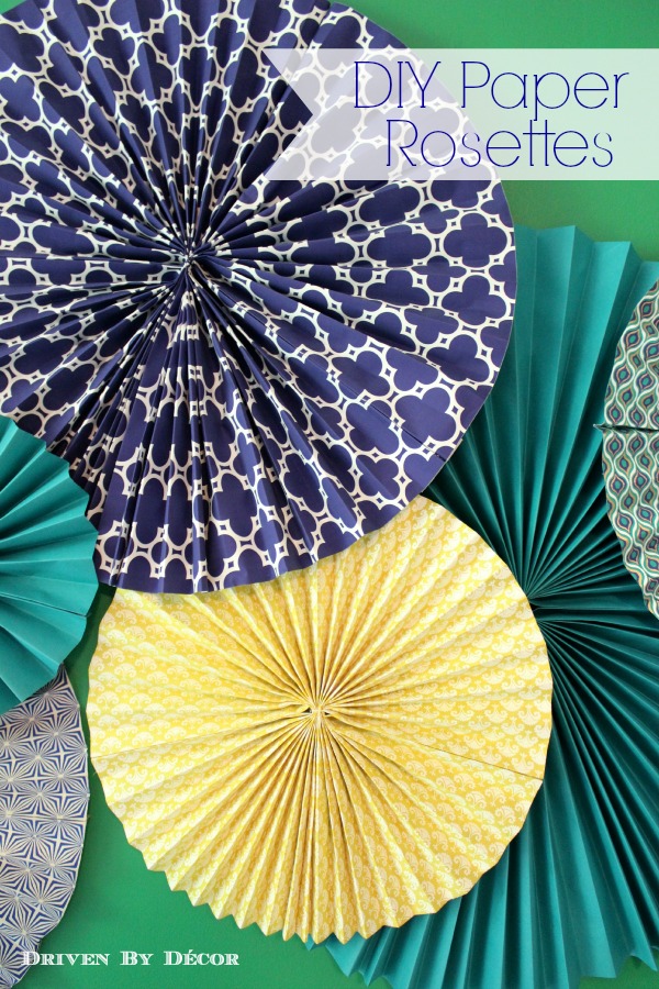 layered paper rosettes