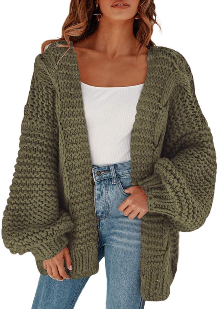 chunky knit cardigan