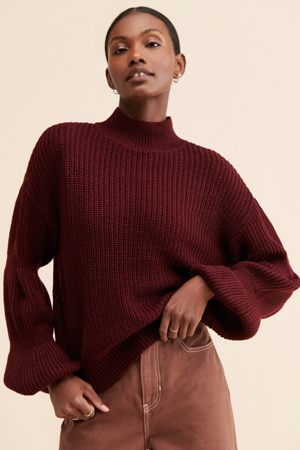 balloon sleeve sweater
