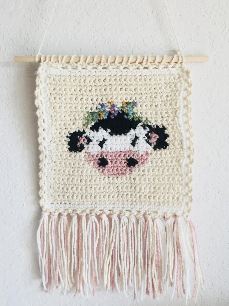 tapestry crochet wall hanging