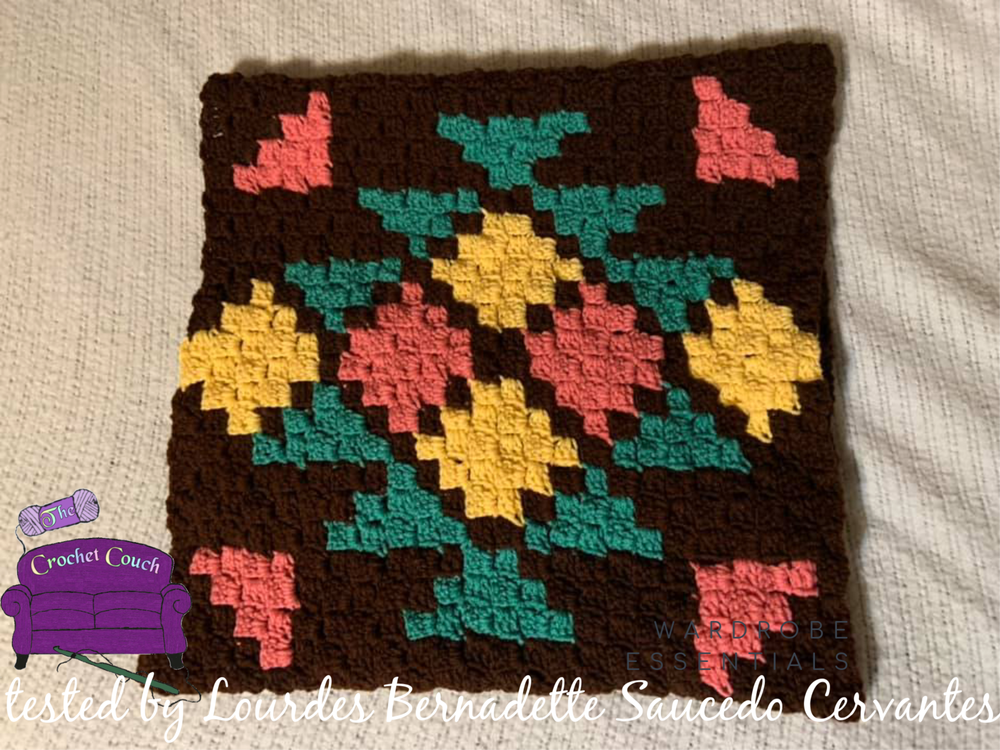 crochet southwestern pillow