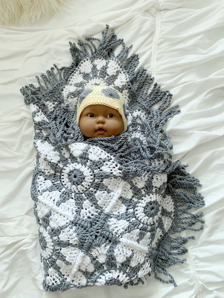 tapestry crochet baby blanket