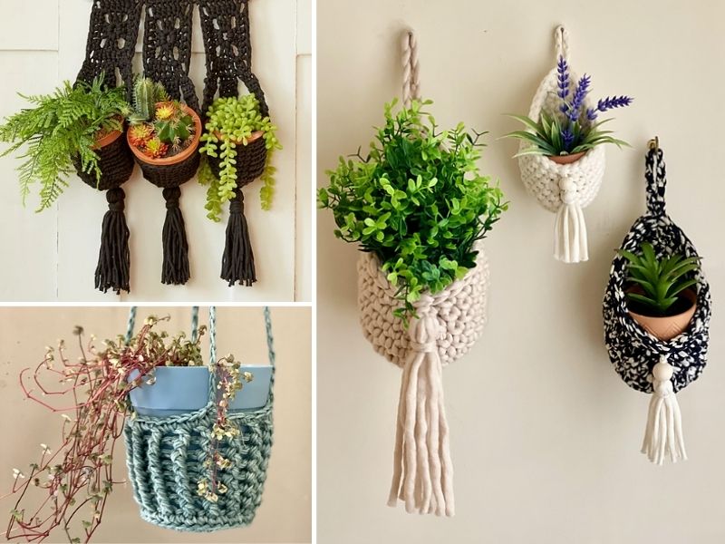 crochet plant hanger