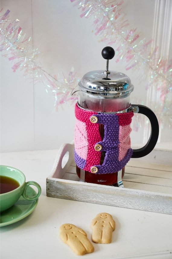 Aran knit mug cozy