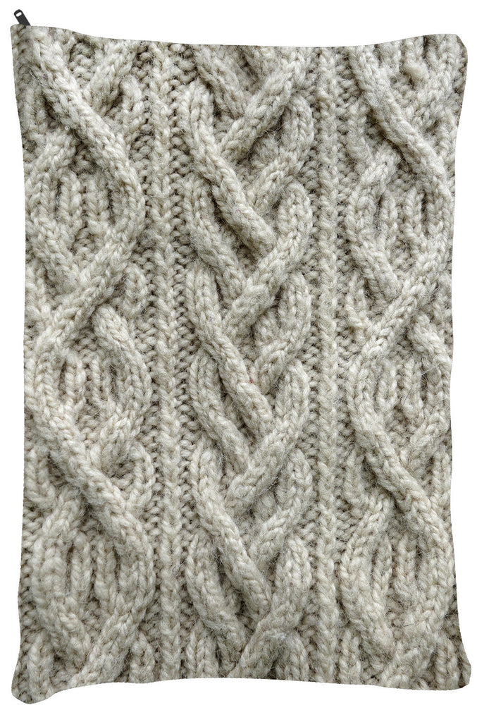 Aran knit dog bed