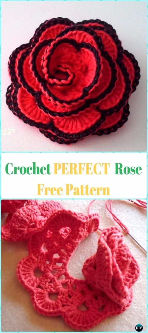 3D rose crochet doily