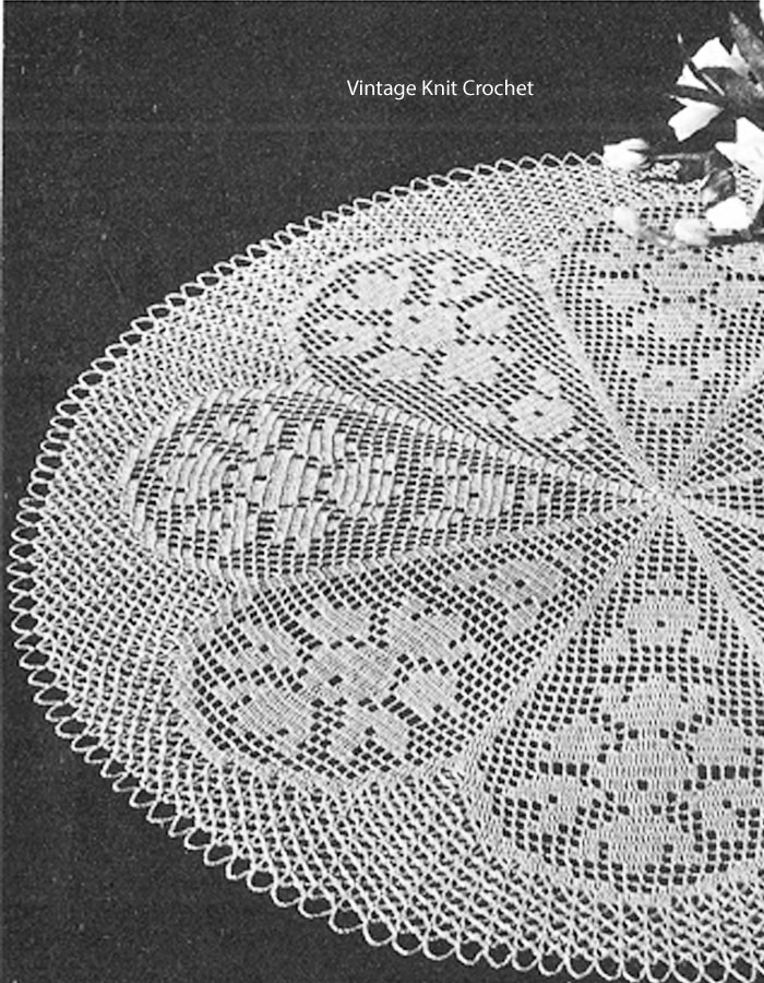 filet crochet doily