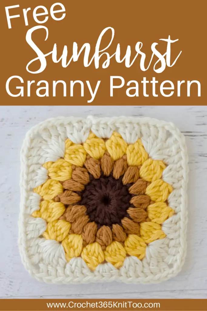 sunburst crochet square