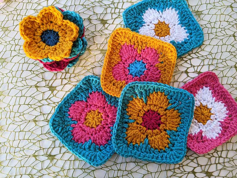 crochet flower square