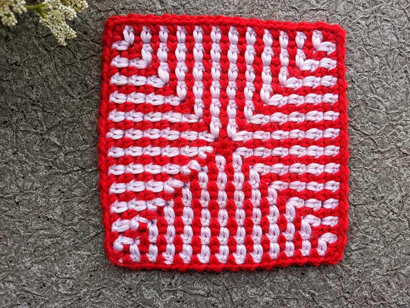 moss stitch crochet square