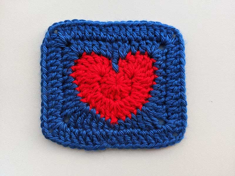heart crochet square