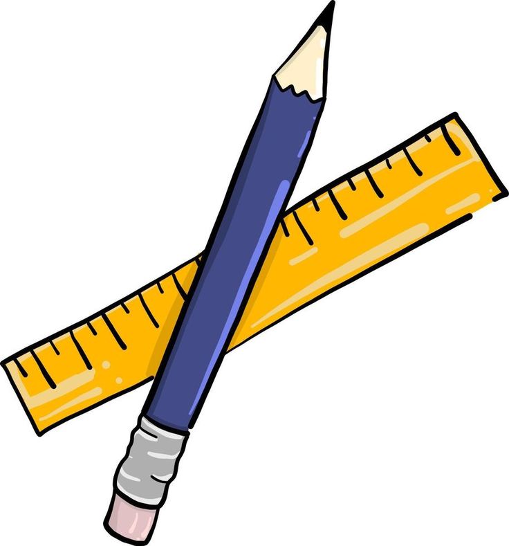 ruler and pencil