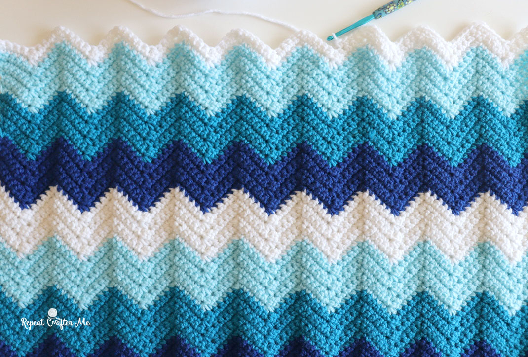 chevron crochet blanket