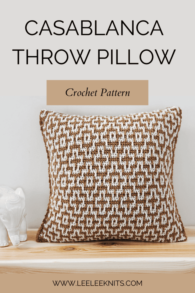 mosaic crochet pillow