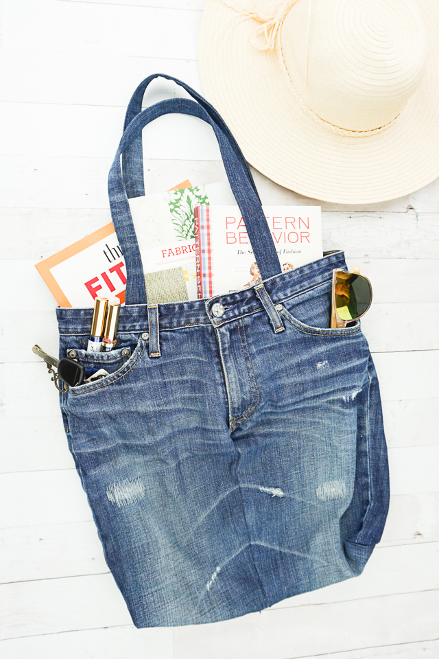 denim tote bag no sew