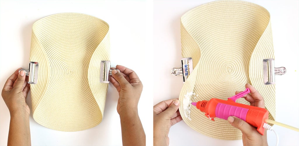 placemat clutch bag