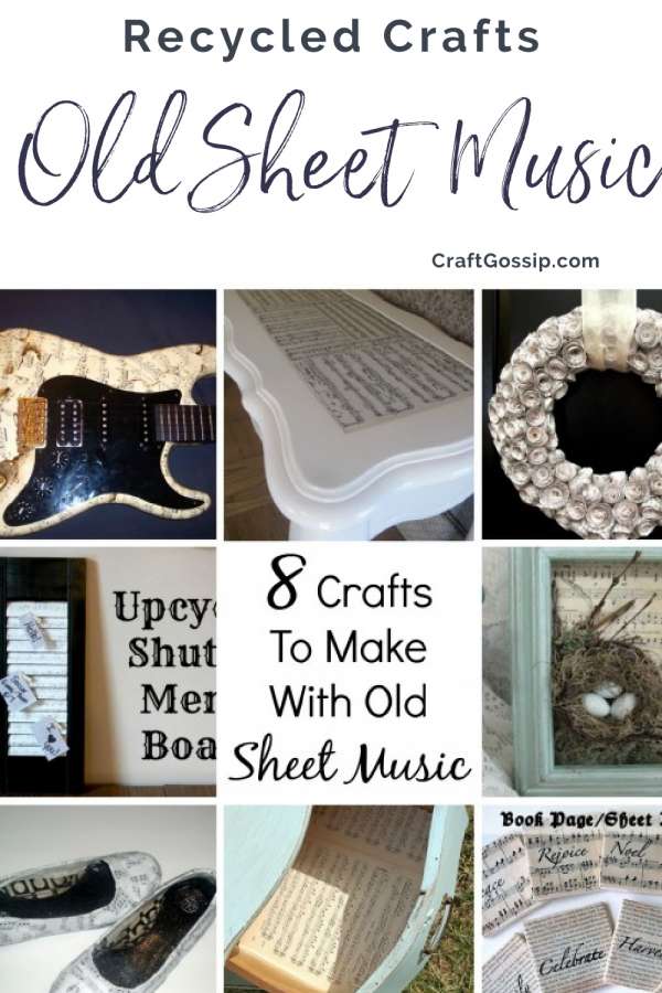 vintage sheet music crafts