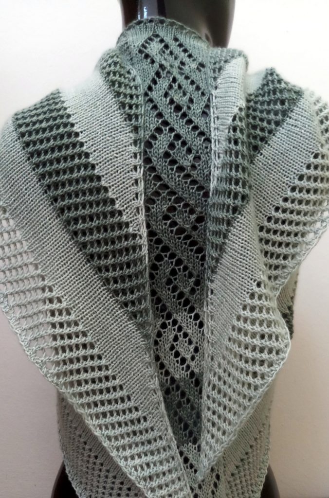 eyelet knit shawl