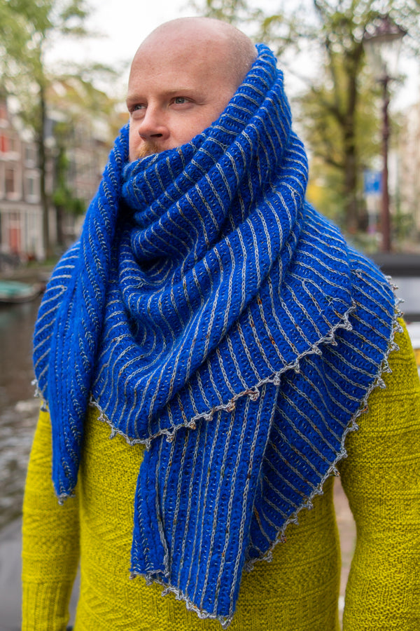 brioche knit shawl