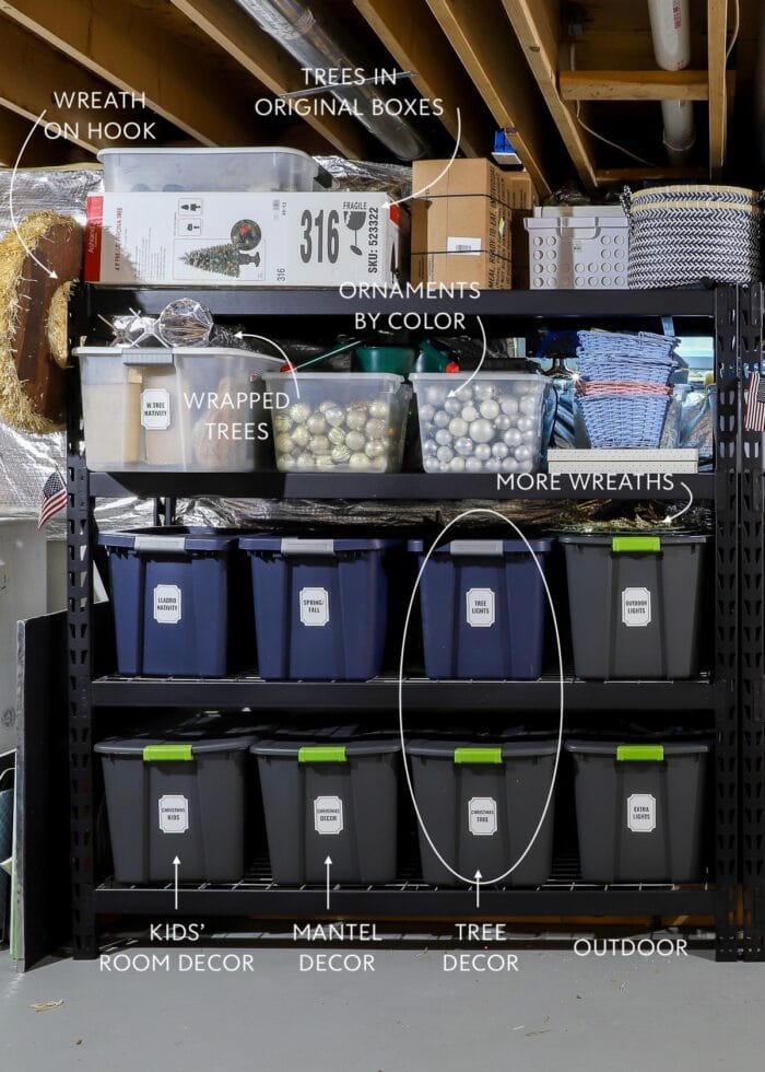 storing holiday decor