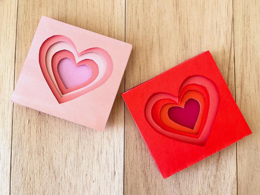 3D paper heart art