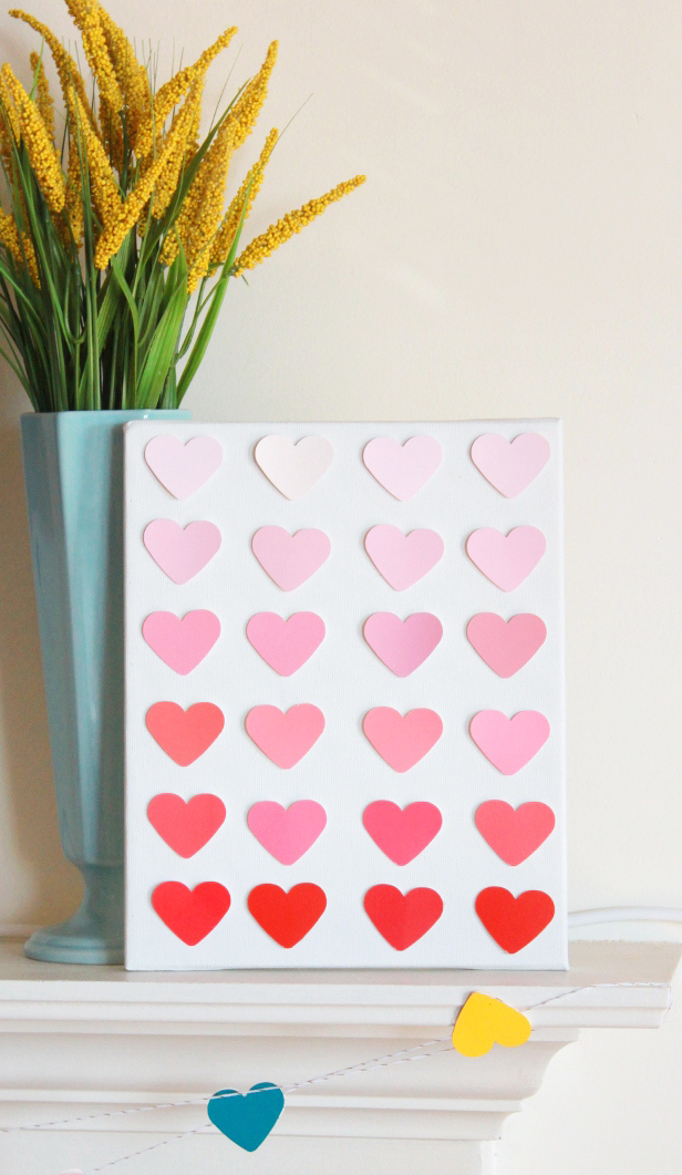 paint chip heart art