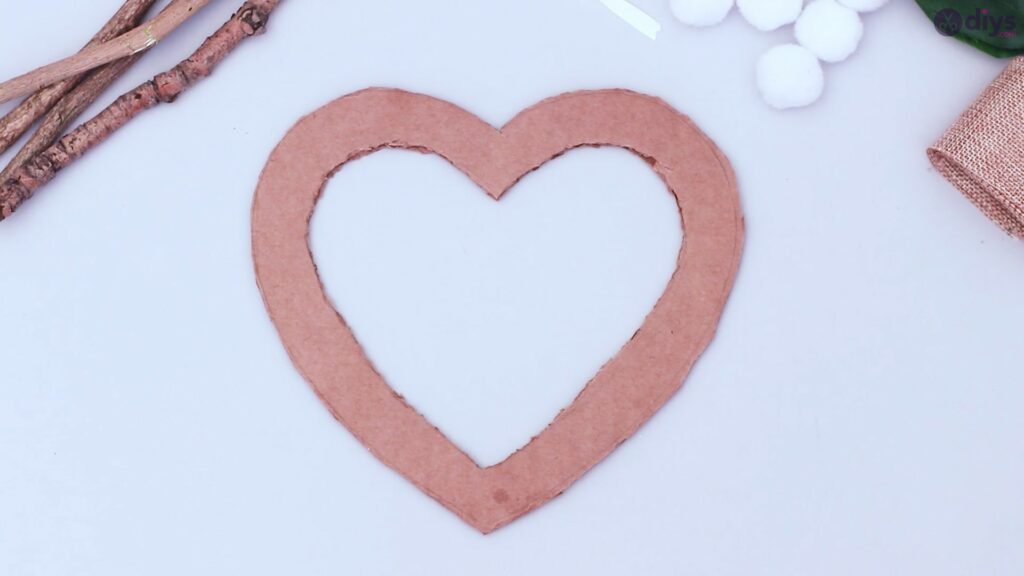 rustic twig heart frame