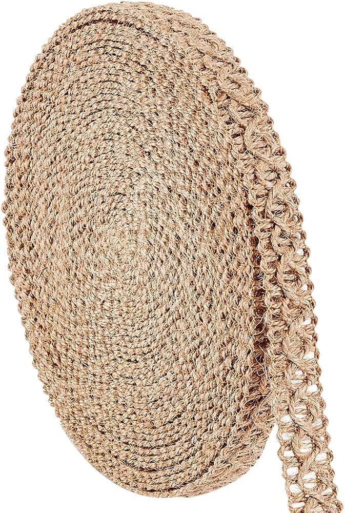 lace trim on burlap