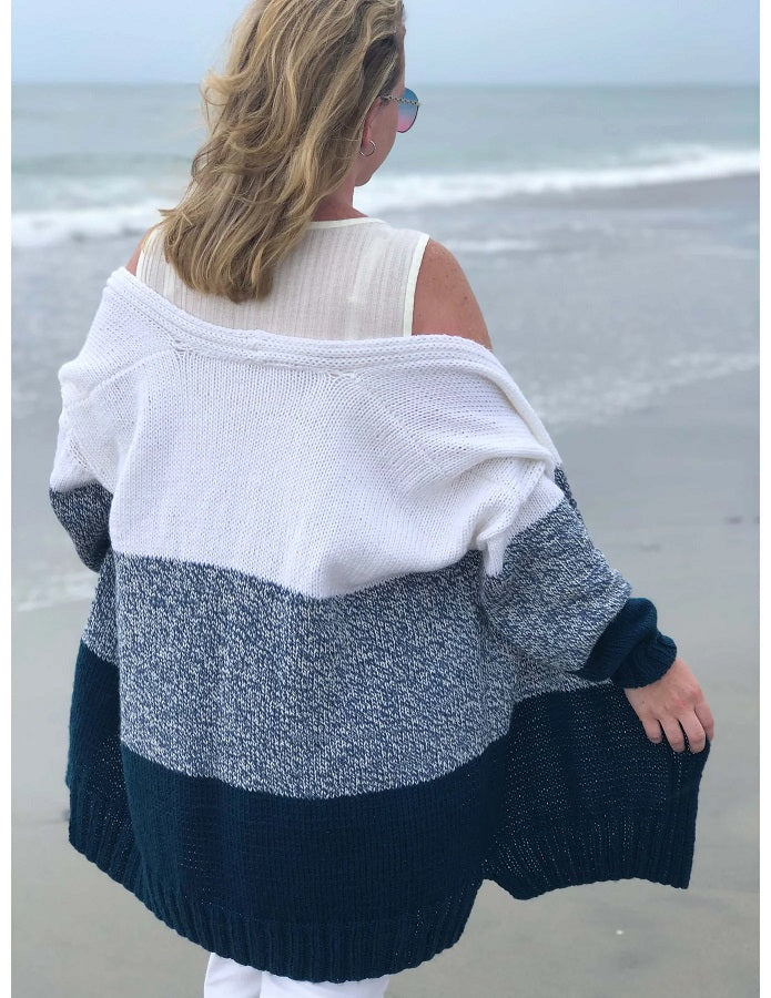 colorblock cardigan knitting