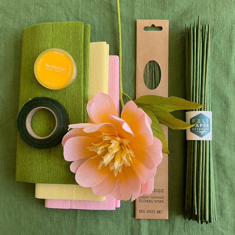 crafting supplies paper flowers