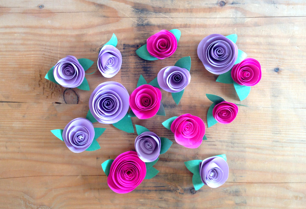 spiral paper roses