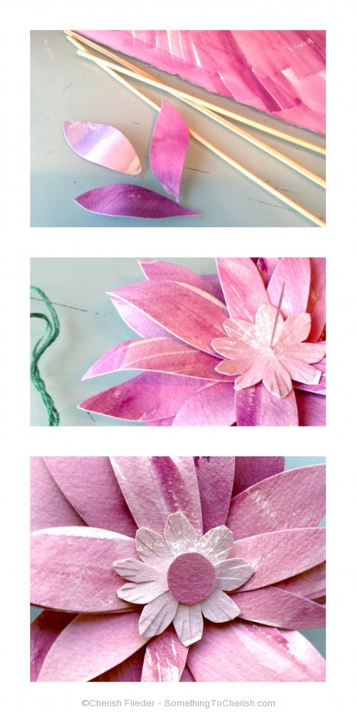 watercolor paper flowers