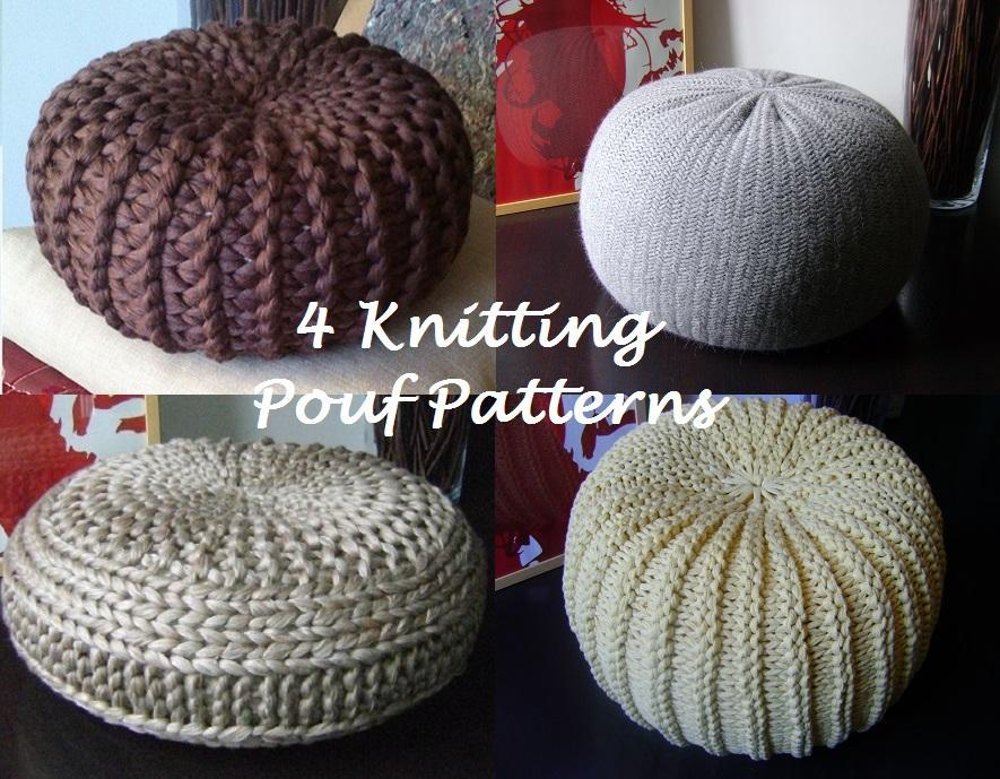 knitted floor pouf
